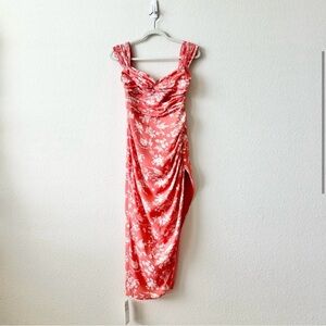 A&F Floral Ruched Midi Dress NWT!